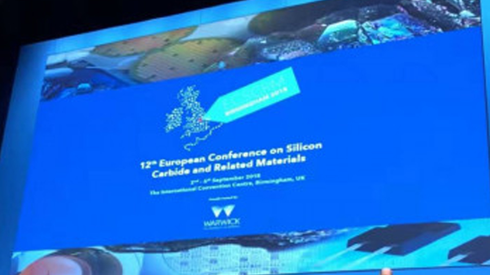 天科合达公司参展第十二届欧洲碳化硅及相关材料会议（ECSCRM2018） 